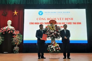 PGS.TS.BS Nguyễn Duy Cường giữ chức Hiệu trưởng Trường Đại học Y Dược Thái Bình