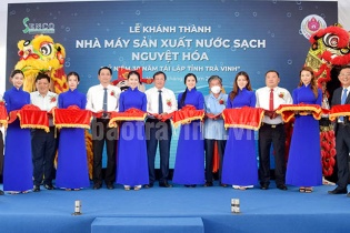 Trà Vinh khánh thành nhà máy sản xuất nước sạch vốn đầu tư hơn 95 tỷ đồng