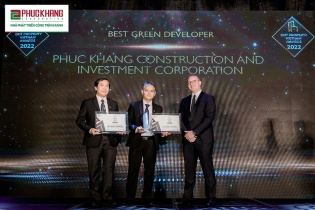Phuc Khang Corporation "lập cú đúp" tại Dot Property Vietnam Awards 2022: Thương hiệu xanh và nhân văn