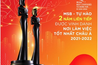 MSB tiếp tục lọt danh sách "Nơi làm việc tốt nhất châu Á"