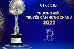 Vincom Retail nhận giải Thương hiệu truyền cảm hứng châu Á - Thái Bình Dương 2022 tại APEA
