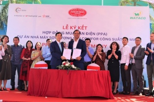 Hương Sen Comfor và SkyX Solar ký hợp đồng mua bán điện năng lượng mặt trời