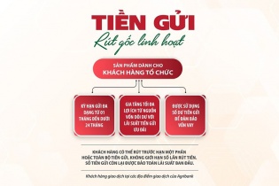 Tiền gửi rút gốc linh hoạt Agribank - Gia tăng lợi ích cho tổ chức