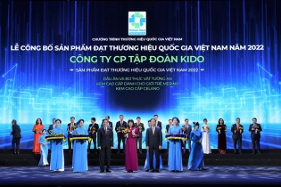 Tập đoàn KIDO lần thứ 8 liên tiếp đạt Thương hiệu Quốc gia