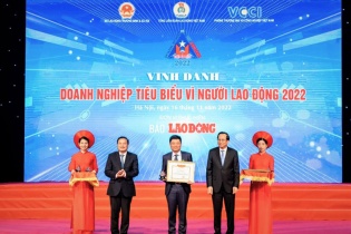 Công ty Tân Đệ tiếp tục được vinh danh “Doanh nghiệp tiêu biểu vì người lao động 2022"