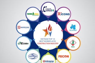 Công bố Top 10 nơi làm việc tốt nhất ngành xây dựng - vật liệu xây dựng 2022