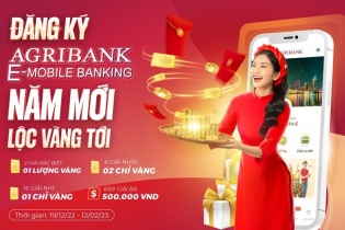 Bùng nổ ưu đãi Tết: Rước “lộc vàng” khi mở tài khoản Agribank E-Mobile Banking