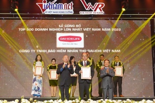 Dai-ichi Life Việt Nam xuất sắc vươn lên vị trí thứ 70 trong Top 500 Doanh nghiệp lớn nhất Việt Nam năm 2022