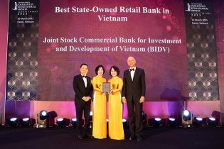 BIDV nhận 4 giải thưởng danh giá về dịch vụ ngân hàng dành cho khách hàng cá nhân