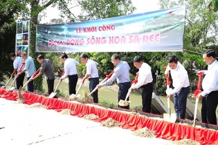 Đồng Tháp khởi công Dự án Dòng sông hoa Sa Đéc đặc trưng vùng sông nước miền Tây