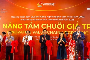 Khai mạc Hội chợ Triển lãm Quốc tế công nghệ ngành tôm Việt Nam năm 2023