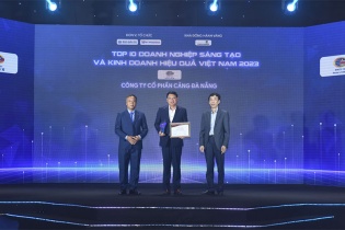 Cảng Đà Nẵng đạt Top 10 Doanh nghiệp Sáng tạo và Kinh doanh hiệu quả năm 2023 ngành logistics