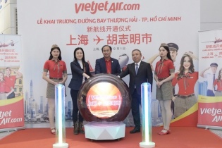 Vietjet khai trương đường bay thẳng Thượng Hải - TP.HCM