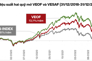 Quỹ mở cổ phiếu VinaCapital tiếp tục dẫn đầu thị trường về lợi nhuận