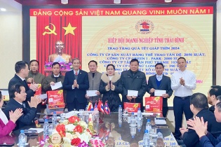 Hiệp hội Doanh nghiệp tỉnh Thái Bình: Tiếp nhận và trao hơn 5.900 suất quà tết cho hộ nghèo