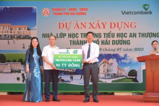 Vietcombank tài trợ 10 tỷ đồng xây dựng trường tiểu học An Thượng, thành phố Hải Dương