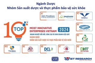 Công bố Top 10 Doanh nghiệp Đổi mới, Sáng tạo và Kinh doanh hiệu quả năm 2024 ngành dược