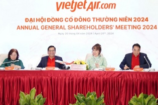 Vietjet đặt kế hoạch vận chuyển 27 triệu lượt khách năm 2024, chia cổ tức 25%