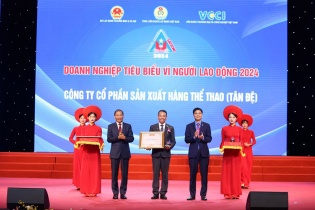 Công ty Tân Đệ được tôn vinh “Doanh nghiệp tiêu biểu vì người lao động” lần thứ 4