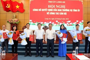 Long An điều động, bổ nhiệm nhiều cán bộ chủ chốt