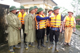 Phó thủ tướng Nguyễn Hòa Bình kiểm tra công tác phòng, chống lụt bão tại Hà Nam