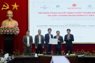 Thái Bình trao giấy chứng nhận đăng ký đầu tư cho Dự án Khu đô thị mới Kiến Giang