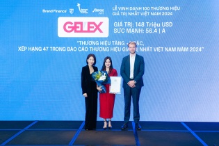 GELEX thăng hạng trong Top 100 thương hiệu giá trị nhất Việt Nam 2024