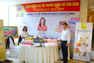 Gần 40 gian hàng sản phẩm tiêu biểu và OCOP chào mừng Đại hội Hội Doanh nhân nữ tỉnh Thái Bình