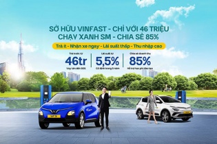 46 triệu đồng sở hữu xe VinFast, lãi suất cố định 5,5% trong 5 năm, nhận ngay 85% chia sẻ doanh số trên Xanh SM Platform