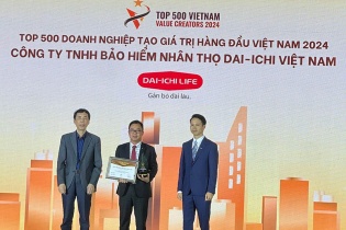 Dai-ichi Life Việt Nam vinh dự xếp hạng 55 trong “Top 500 Doanh nghiệp tạo giá trị hàng đầu Việt Nam năm 2024”
