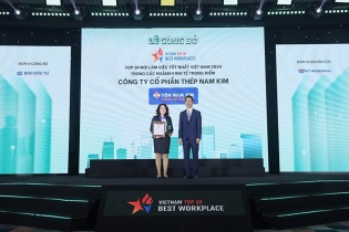 Tôn Nam Kim - Top 10 Nơi làm việc tốt nhất ngành vật liệu xây dựng năm 2024