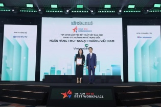 Vietcombank dẫn đầu toàn diện danh sách bình chọn nhà tuyển dụng được ưa thích và nơi làm việc tốt nhất năm 2024