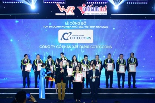 Coteccons vinh dự đón nhận danh hiệu "VNR Top 50 Vietnam The Best" bảy lần liên tiếp