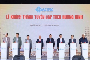 Hoà Bình: Khánh thành Tuyến cáp treo Hương Bình và động thổ dự án Thung lũng suối nguồn Hương Bình