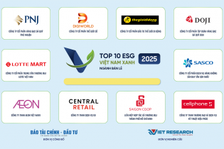 Công bố Top 10 doanh nghiệp ESG Việt Nam xanh 2025 - ngành bán lẻ