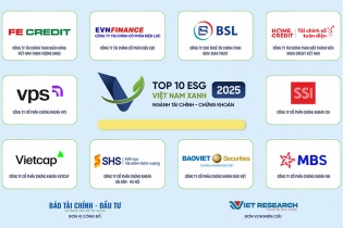 Công bố Top 10 Doanh nghiệp ESG Việt Nam Xanh 2025 ngành Tài chính - Chứng khoán