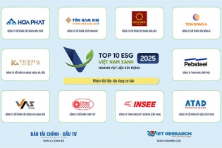 Công bố Top 10 Doanh nghiệp ESG Việt Nam Xanh 2025 ngành Vật liệu xây dựng