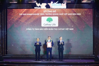Cathay Life Việt Nam vào "Top 50 doanh nghiệp tăng trưởng xuất sắc nhất Việt Nam năm 2025"