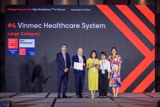 Vinmec lọt Top 5 nơi làm việc xuất sắc nhất Việt Nam