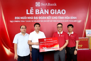 SeABank bàn giao 856 căn nhà đại đoàn kết cho tỉnh Hòa Bình