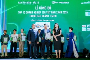 CENTRAL được vinh danh trong Top 10 doanh nghiệp xanh Việt Nam 2025