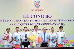Công bố quyết định thành lập Thi hành án dân sự tỉnh An Giang