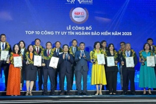 Cathay Life Việt Nam được vinh danh Top 10 Công ty Bảo hiểm nhân thọ uy tín năm 2025