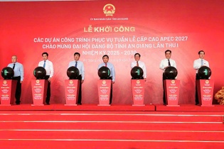 An Giang đồng loạt khởi công các dự án, công trình phục vụ Tuần lễ cấp cao APEC 2027
