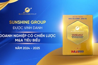 Sunshine Group được vinh danh “Doanh nghiệp có chiến lược M&A tiêu biểu năm 2024-2025”