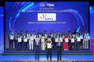 Japfa giữ vững vị thế Top 10 công ty thức ăn chăn nuôi uy tín