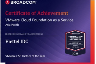 Broadcom vinh danh Viettel IDC - Đối tác VMware Cloud Service Provider năm 2025 khu vực APAC