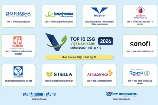 Công bố Top 10 Doanh nghiệp ESG Việt Nam Xanh 2026 ngành Dược - Thiết bị Y tế
