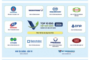 Công bố Top 10 Doanh nghiệp ESG Việt Nam Xanh 2026 ngành Vật liệu xây dựng