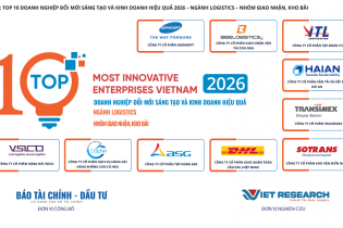 Công bố Top 10 doanh nghiệp đổi mới sáng tạo và kinh doanh hiệu quả 2026 ngành Logistics